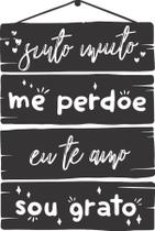 Adesivo Decorativo De Parede Frase Placa Eu Te Amo 70X47Cm