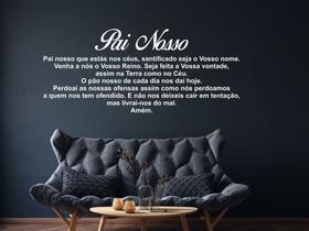 Adesivo Decorativo de Parede Frase Religião Oração Pai Nosso