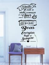 Adesivo Decorativo de Parede Frase Sobre Família Coração Adesivo Decorativo de Parede Frase Sobre Família Coração