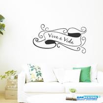 Adesivo Decorativo De Parede Frase Viva A Vida