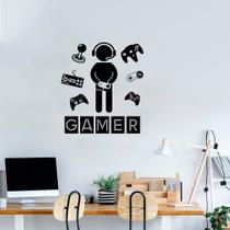 Adesivo Decorativo de Parede Gamer Quarto Adolescente Vídeo Game Controles Jogos Adesivo Decorativo de Parede Gamer Quarto Adolescente Vídeo Game Controles Jogos