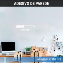 Adesivo Decorativo De Parede - Geek - Loading Carregando - Branco 14x50cm
