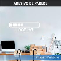 Adesivo Decorativo De Parede - Geek - Loading Carregando - Branco 23x80cm