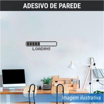 Adesivo Decorativo De Parede - Geek - Loading Carregando - Preto 14x47cm
