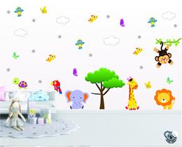 Adesivo Decorativo De Parede Infantil Safari Animaizinhos