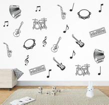Adesivo Decorativo de Parede Instrumentos Musicais Adesivo Decorativo de Parede Instrumentos Musicais