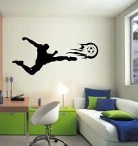 Adesivo Decorativo de Parede Jogando Futebol Jogador Chutando para quarto infantil Adesivo Decorativo de Parede Jogando Futebol Jogador Chutando para quarto infantil