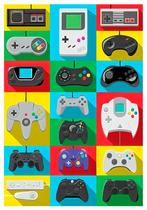 Adesivo Decorativo de Parede Jogo Controle de Vídeo Game