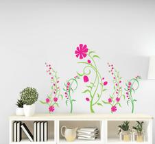 Adesivo Decorativo de Parede Kit Floral Flores Coloridos