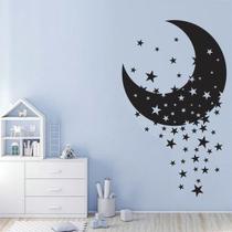 Adesivo Decorativo de Parede Lua e Estrelas - RA PERSONALIZE