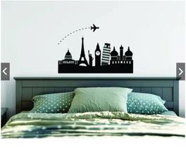 Adesivo Decorativo De Parede Lugares Do Mundo Cidades Viagem