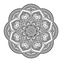 Adesivo Decorativo de Parede - Mandala com 60cm - Sala - 006ir Adesivo Decorativo de Parede - Mandala com 60cm - Sala - 006ir