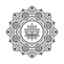 Adesivo Decorativo de Parede - Mandala - Flor de Lótus com 60cm - Sala - 012ir Adesivo Decorativo de Parede - Mandala - Flor de Lótus com 60cm - Sala - 012ir