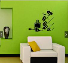 Adesivo Decorativo De Parede Manicure Esmalte Salão Mão Unha Adesivo Decorativo De Parede Manicure Esmalte Salão Mão Unha