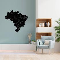 Adesivo Decorativo de Parede Mapa do Brasil Estados