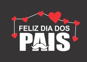 Adesivo decorativo de parede ou Vitrine Feliz Dia dos Pais