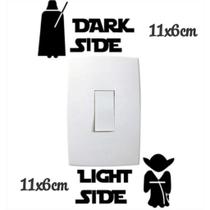 Adesivo Decorativo de Parede para Interruptor Star Wars (Drak Side, Light Side)