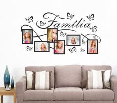 Adesivo Decorativo de Parede Porta Fotos 17x21 Família Adesivo Decorativo de Parede Porta Fotos 17x21 Família