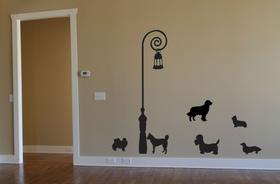 Adesivo Decorativo de Parede Poste com Cachorro para espalhar pela casa Adesivo Decorativo de Parede Poste com Cachorro para espalhar pela casa