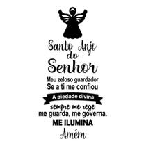 Adesivo decorativo de parede - Santo anjo do Senhor meu zeloso guardador (40x77cm) -