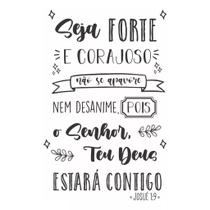 Adesivo decorativo de parede - Seja forte e corajoso (70x44cm)