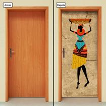 Adesivo Decorativo de Porta - Africana - 1452cnpt