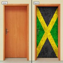 Adesivo Decorativo de Porta - Bandeira Jamaica - 1897cnpt