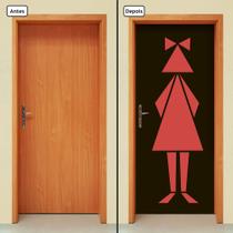 Adesivo Decorativo de Porta - Banheiro Feminino - 2005cnpt