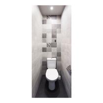 Adesivo Decorativo de Porta - Banheiro - Vaso Sanitário - 2153cnpt