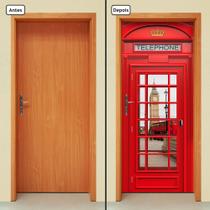 Adesivo Decorativo de Porta - Cabine Telefônica - 080cnpt