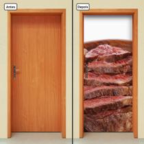Adesivo Decorativo de Porta - Carne - Comida - 346cnpt