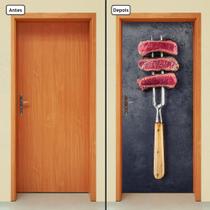 Adesivo Decorativo de Porta - Carne - Comida - 814cnpt
