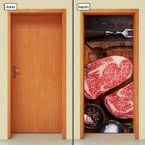 Adesivo Decorativo de Porta - Carne - Comida - 828cnpt