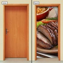 Adesivo Decorativo de Porta - Carne - Comida - 847cnpt