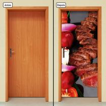 Adesivo Decorativo de Porta - Comida - Carne - 878cnpt