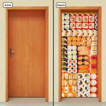 Adesivo Decorativo de Porta - Comida Japonesa - 853cnpt