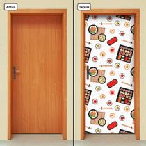 Adesivo Decorativo de Porta - Comida Japonesa - 855cnpt
