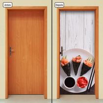 Adesivo Decorativo de Porta - Comida Japonesa - 882cnpt