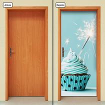 Adesivo Decorativo de Porta - Cupcake - Doces - 1210cnpt Adesivo Decorativo de Porta - Cupcake - Doces - 1210cnpt