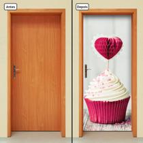 Adesivo Decorativo de Porta - Cupcake - Doces - 1211cnpt Adesivo Decorativo de Porta - Cupcake - Doces - 1211cnpt