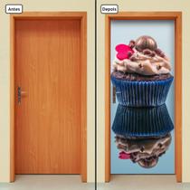 Adesivo Decorativo de Porta - Cupcake - Doces - 1213cnpt Adesivo Decorativo de Porta - Cupcake - Doces - 1213cnpt