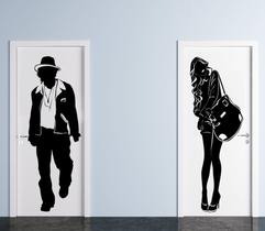 Adesivo Decorativo De Porta de Banheiro para identificar masculino e feminino Adesivo Decorativo De Porta de Banheiro para identificar masculino e feminino