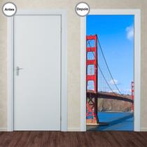 Adesivo Decorativo de Porta - Golden Gate Bridge - 064pt Adesivo Decorativo de Porta - Golden Gate Bridge - 064pt