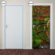 Adesivo Decorativo de Porta - Jardim - 125pt