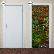 Adesivo Decorativo de Porta - Jardim - 125pt