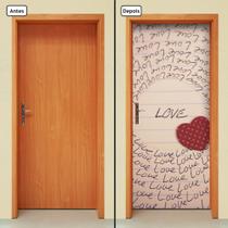Adesivo Decorativo de Porta - Love - Amor - 1217cnpt Adesivo Decorativo de Porta - Love - Amor - 1217cnpt