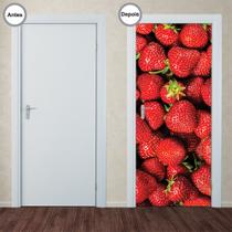 Adesivo Decorativo de Porta - Morangos - 306pt