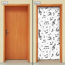 Adesivo Decorativo de Porta - Notas Musicais - 176cnpt