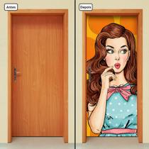 Adesivo Decorativo de Porta - Pin-up - 1208cnpt