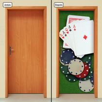Adesivo Decorativo de Porta - Poker - Baralho - 1937cnpt Adesivo Decorativo de Porta - Poker - Baralho - 1937cnpt